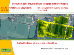 Porovnání sensorových map s leteckou ortofotomapou, Královéhradecko 2015 (zobrazeno 95x)